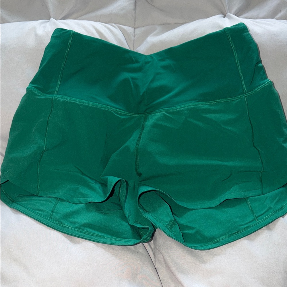 Lululemon High-Waist Women’s Athletic Shorts in Emerald Green